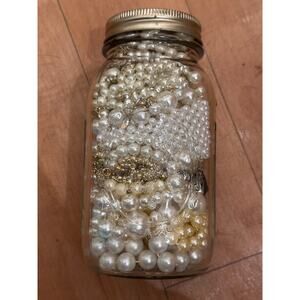 Mystery Jewelry Jar Large Jar Classic Pearls Victorian Castlecore 30 Pieces